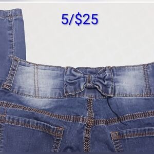5 /$25 Women's High Waist Jeans Bow On Rear Waistband